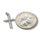 14K W Gold 0.25ctw G/I1 Prong Set Diamond Cross