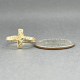 Estate 14K Y Gold Crucifix Ring