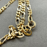 Estate 18K TT Gold 3.56mm 16.75” Figaro Chain