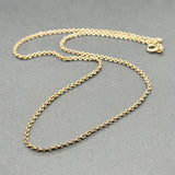 Estate 10K Y Gold Antique 1.6mm 14.25” Cable Chain