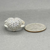 Estate Judith Ripka SS CZ Heart Ring