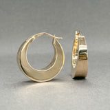 Estate 14K Y Gold 23.9m Square Tube Hoop Earrings