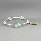 Estate Ippolita SS Blue Quartz Doublet Rock Candy Bangle Bracelet