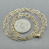 Estate 14K Y Gold 3.1mm 22” Paperclip Link Chain