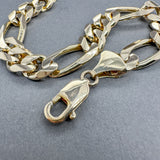 Estate 14K Y Gold 9.5mm Figaro Bracelet