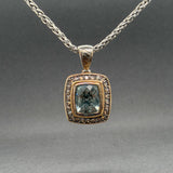 Estate Effy SS 18 5.69ct Prasiolite & 0.53ctw Diamond Pendant
