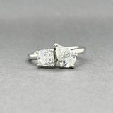 Estate Platinum 1.73ctw G/SI1 Lab & Natural Diamond Toi Et Moi Ring