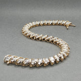 Estate 14K Y Gold 2.71ctw J-K/I1-2 Diamond S Link Bracelet