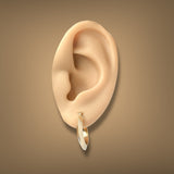 Estate 14K Y Gold 18.08mm Knife Edge Hoop Earrings