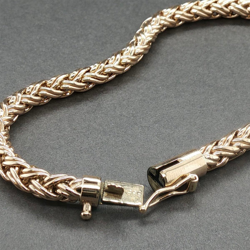 Estate 14K Y Gold 4.30mm Wheat Bracelet