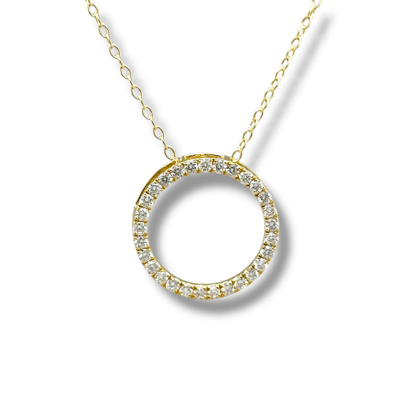 YGP Sterling 0.50ct  F-G/VS2 Lab Created Diamond Circle Pendant