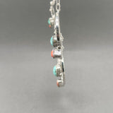 Estate SS Turquoise & Coral Southwest Necklace