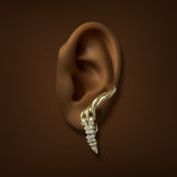 Estate Jose Hess 18K Y Gold 0.92ctw Diamond Earrings