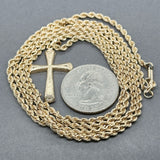 Estate 14K Y Gold 34.19mm Cross Pendant