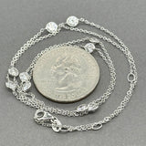 Estate 14K W Gol 1.69ctw G-I/SI1 Diamond By The Yard Necklace