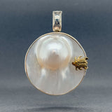 Estate Stephen Dweck SS Mabe Pearl Scarab Enhancer Pendant