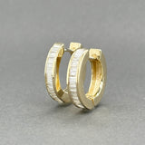 Estate 14K Y Gold 0.90ctw G-H/SI1-2 Diamond Huggie Earrings
