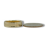 14K Y Gold 6mm High Polish Carved Band 10