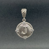Estate Judith Ripka SS CZ J Enhancer Pendant