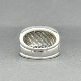Estate David Yurman SS 0.42ctw G-H/VS2-SI1 Diamond Cable Cigar Ring