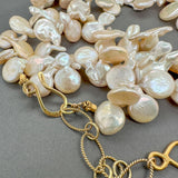 Estate YGP SS Keshi Freshwater Pearl 21” Necklace