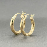 Estate 14K Y Gold 19.1mm Hoop Earrings