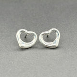 Estate Tiffany & Co. SS Peretti Open Heart Stud Earrings
