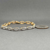 Estate 14K Y Gold 0.57ctw H-K/SI1-I1 Diamond Bracelet