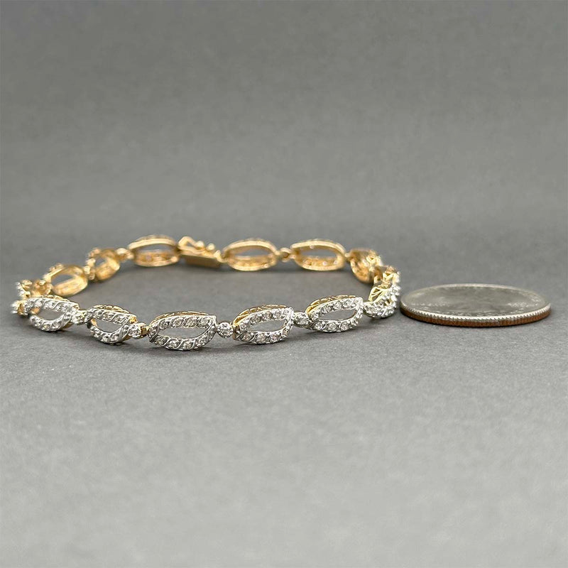 Estate 14K Y Gold 0.57ctw H-K/SI1-I1 Diamond Bracelet