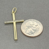 Estate 14K Y Gold 39.50mm Cross Pendant