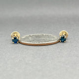 Estate 14K Y Gold Sapphire Baby Stud Earrings