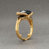 Estate Effy 14K Y Gold 2.73ct Topaz & 0.37ctw F-G/VS2-SI1 Cocktail Ring