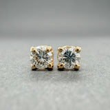 Estate 14K Y Gold 0.20ctw G/VS2 Diamond Stud Earrings