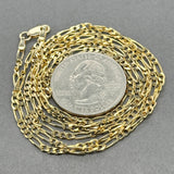 Estate 14K Y Gold 2.36mm 30” Figaro Chain