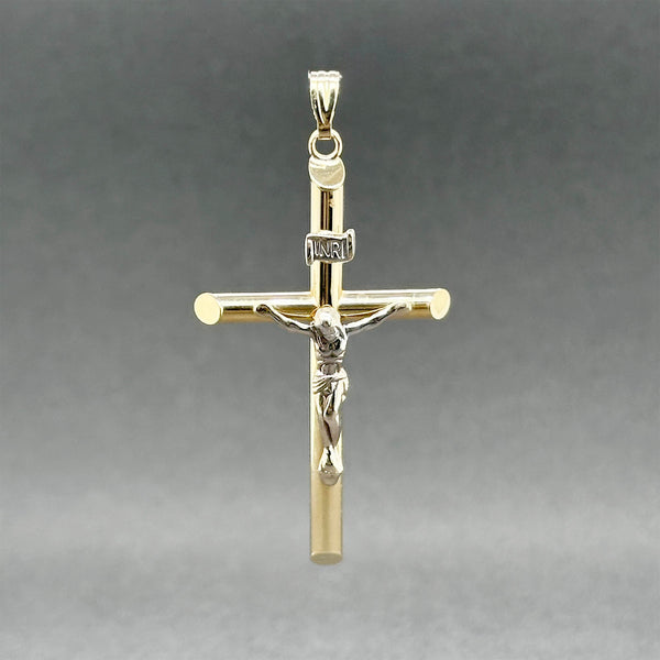 Estate 14K TT Gold 45.10mm INRI Crucifix Pendant