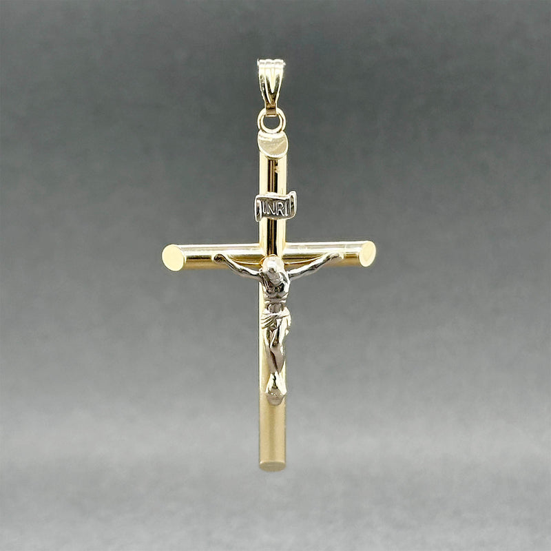 Estate 14K TT Gold 45.10mm INRI Crucifix Pendant