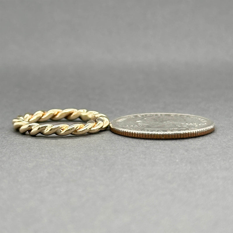 Estate 14K Y Gold 2.87mm Twisted Ring