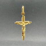 Estate 18K Y Gold 39.4mm Crucifix Pendant