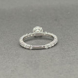 Estate 14K W Gold 1.66ctw H-I/SI1-2 Diamond Eng. Ring