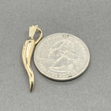 Estate 14K Y Gold 30.5mm Italian Horn Pendant