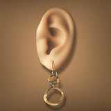 Estate Ippolita 18K Y Gold Mini Snowman Dangle Earrings