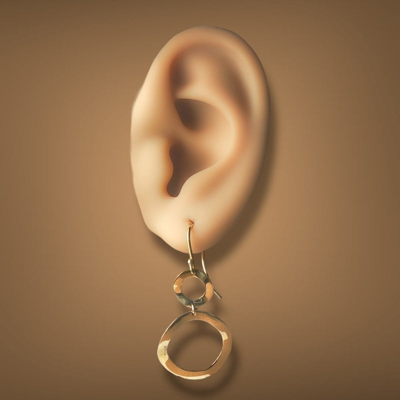 Estate Ippolita 18K Y Gold Mini Snowman Dangle Earrings