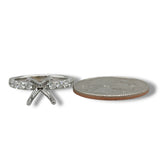 14K W Gold 0.90ctw G/SI1 4 Prong Diamond Engagement Ring Mounting