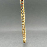 Estate 14K Y Gold 3.4mm 22.5” Square Curb Link Chain