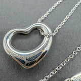 Estate Tiffany & Co. SS Peretti 16mm Open Heart Pendant
