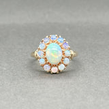 Estate 10K Y Gold White Opal Ring