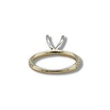14K Y Gold 0.40ctw G/SI1 Diamond Engagement Ring Mounting