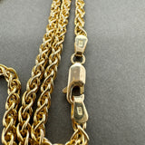 Estate 14K Y Gold 3.36mm 16.5” Wheat Chain