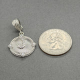 Estate Judith Ripka SS CZ J Enhancer Pendant
