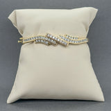 Estate 14K Y Gold 2.21ctw I-J/SI2-I1 Diamond Bangle Bracelet